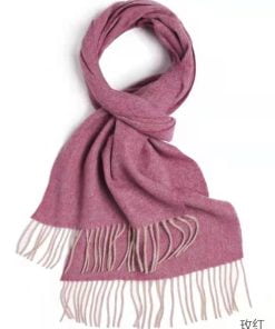 100% Lambswool Winter Plain Scarves (0731) - Cerise Pink