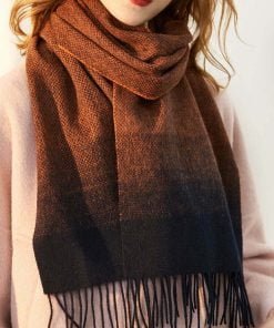 100% Lambswool Two Tones Winter Scarves (0063)