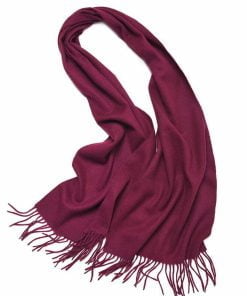 100% Lambswool Winter Plain Scarves (0256) - Burgundy Wine