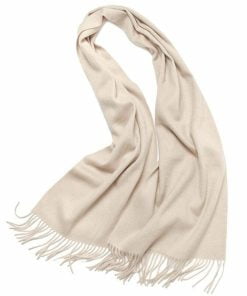 100% Lambswool Winter Plain Scarves (0256) - Cream