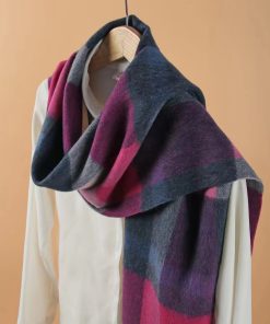 100% Lambwool Winter Checked Scarf Unisex SWR0737