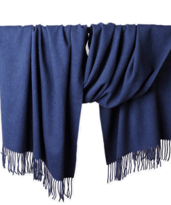 100% Lambwool Winter Plain Scarf (0030) - Navy