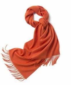 100% Lambwool Winter Plain Scarf (0030) - Orange