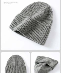 100% Wool Knitted Winter Men's Hats 2211