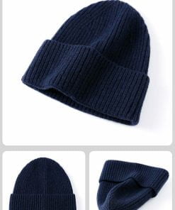 100% Wool Knitted Winter Men's Hats 2211