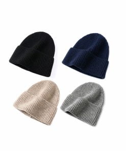 100% Wool Knitted Winter Men's Hats 2211