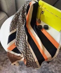 Christmas Gift Box Scarf and Gloves 005 Orange and Black