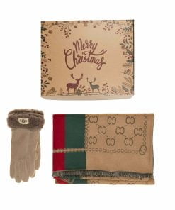Christmas Gift Box Scarf and Gloves 008 Camel