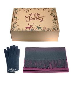 Christmas Gift Box Pink Navy 063