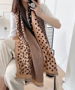 Christmas Gift Box Tan Scarf and Gloves 001