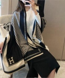 Designer Inspired H print Scarf D009