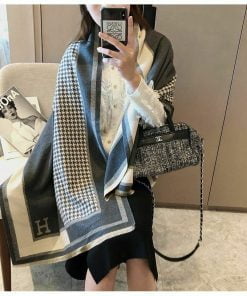 Designer Inspired H print Scarf D009