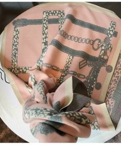 Designer Inspired Print Scarf D033 - Pink