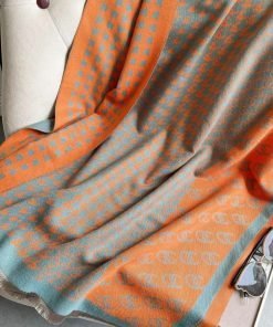 Designer Inspired print Scarf D038 - Orange
