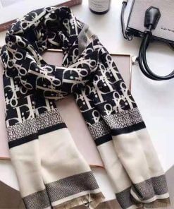 Designer Inspired Scarf D007 - Black