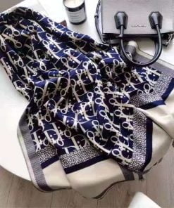 Designer Inspired Scarf D007 - Navy