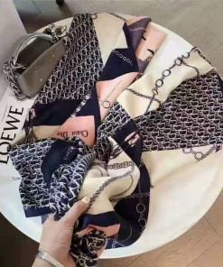 Designer Inspired Scarf D012 - Navy