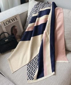 Designer Inspired Scarf D016 - Navy