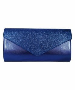Glitter Clutch Bag Flap Envelope bag  18004 - Blue