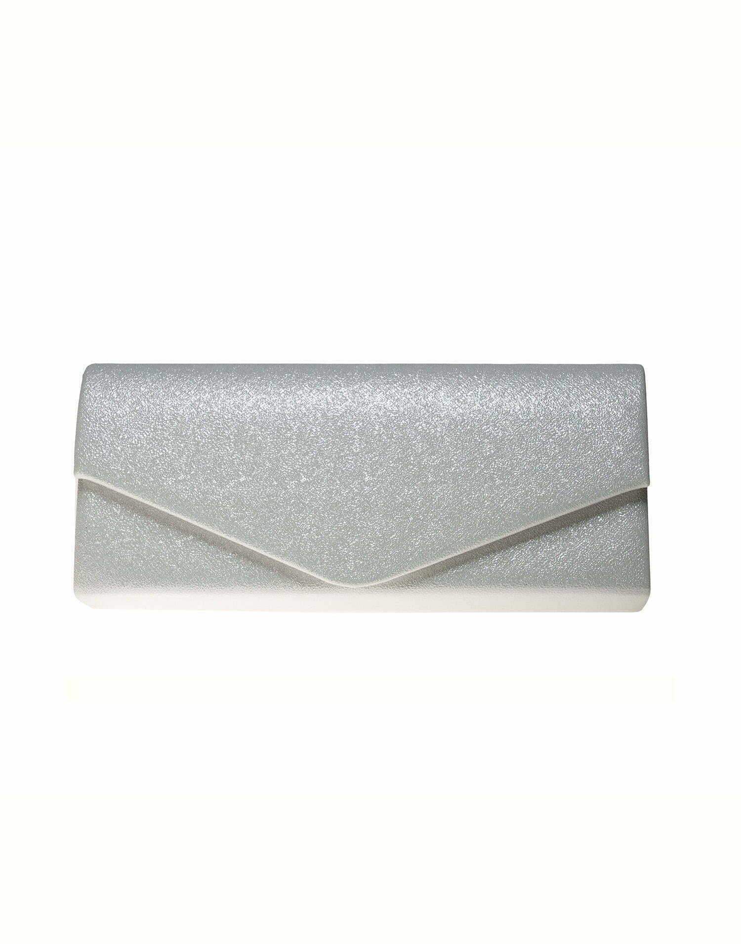 Glitter Clutch Bag Flap Envelope bag FLY3 - Silver