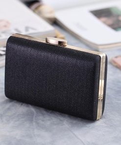 Glitter Clutch Bag Purse bag 8114 - Black