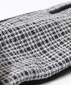 Ladies Gloves Black check S1005
