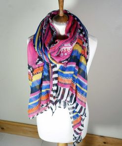 Printed Scarf A047 - Pink