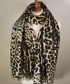 Printed Scarf D011 - Brown