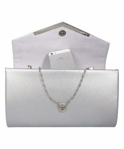 Silver Glitter Clutch Bag Flap Envelope bag 18034